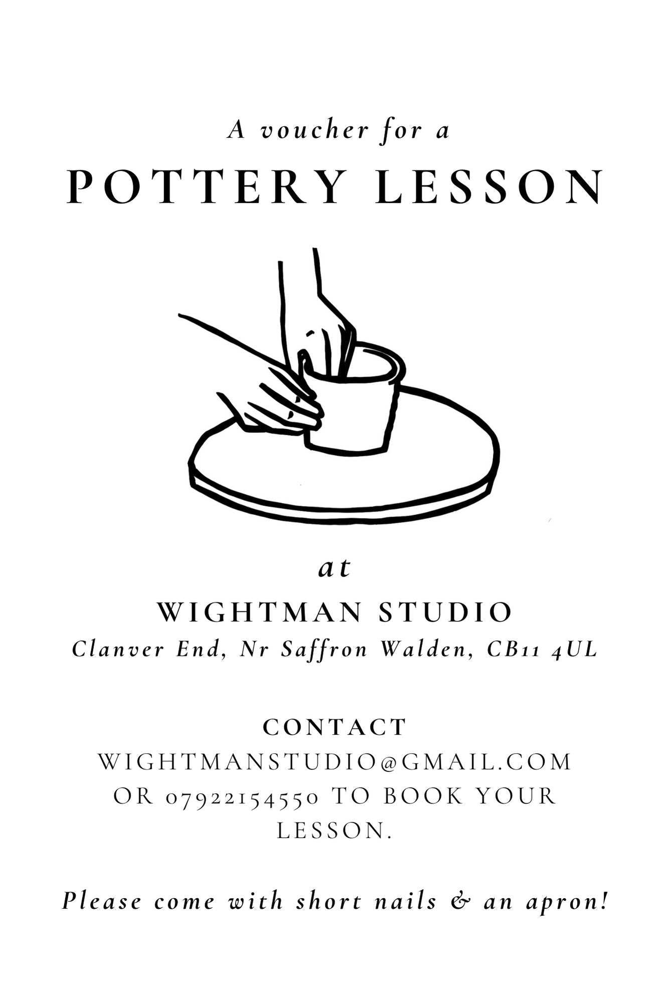 Pottery Lesson Voucher