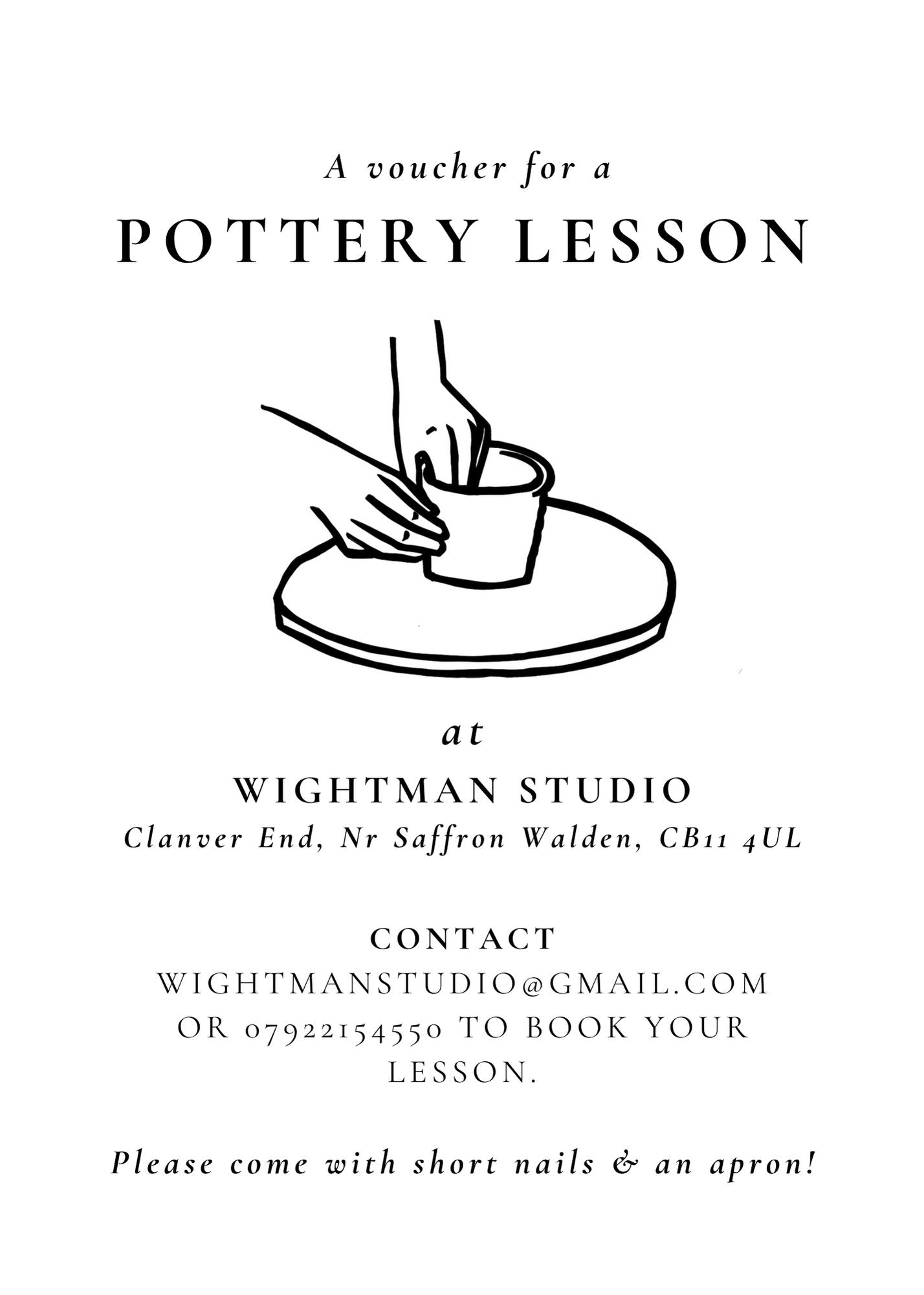 Pottery Lesson Voucher